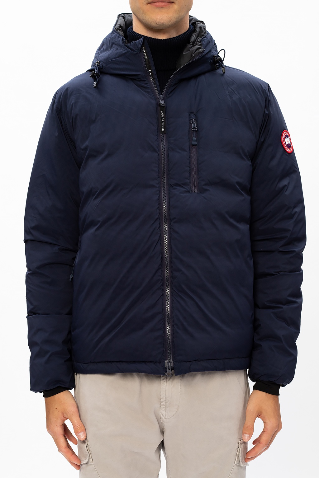 Canada Goose Lodge Hoody down jacket outline heart logo cotton T shirt IetpShops Men s Clothing